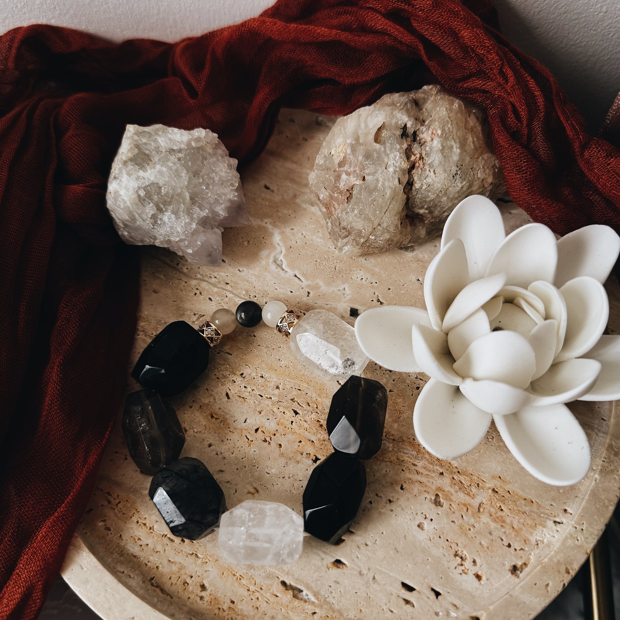 Shield & Clarity - Mixed Quartz Bracelet
